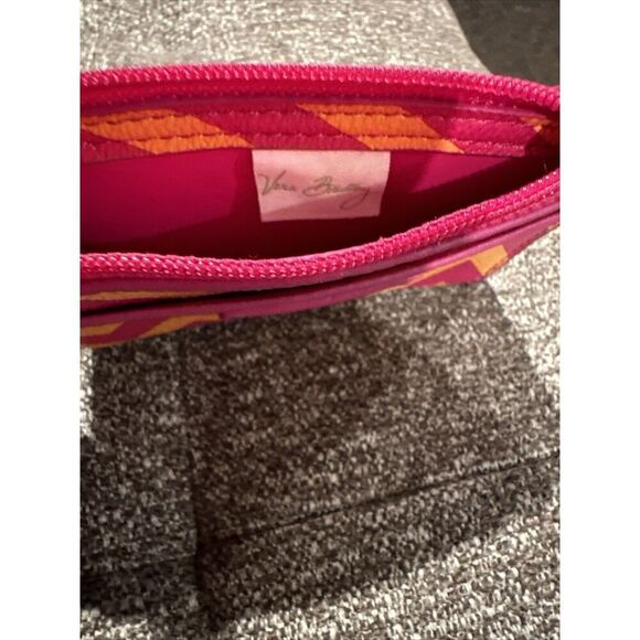 Vera Bradley Chevron Key Chain Wallet Small Pink Orange - Picture 7 of 7